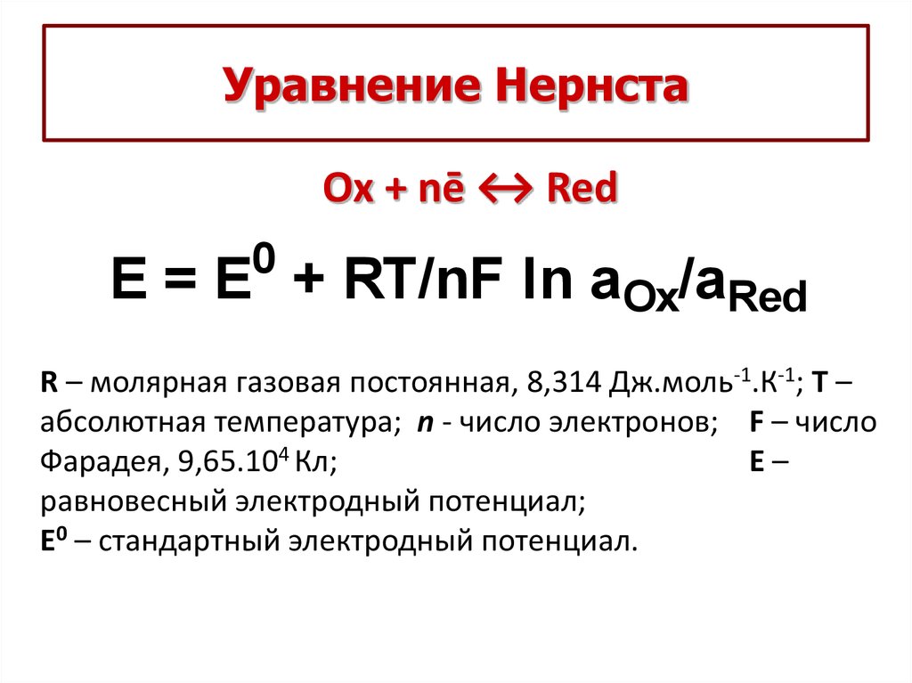 Теорема нернста