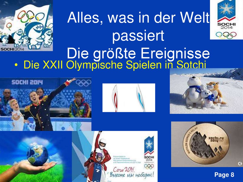 Alles, was in der Welt passiert Die größte Ereignisse