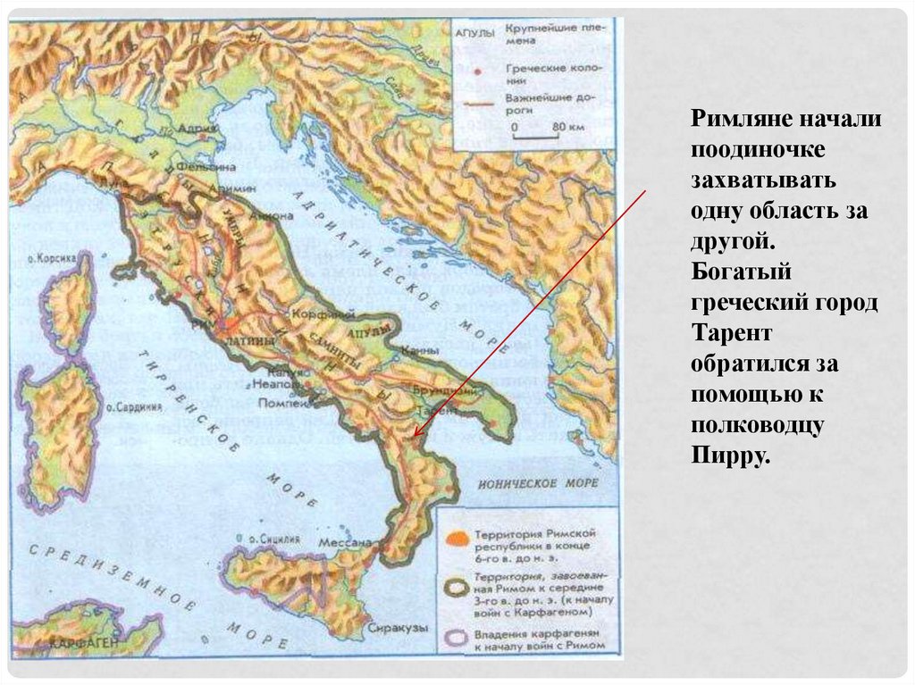 Завоевание римом италии 5 класс конспект урока