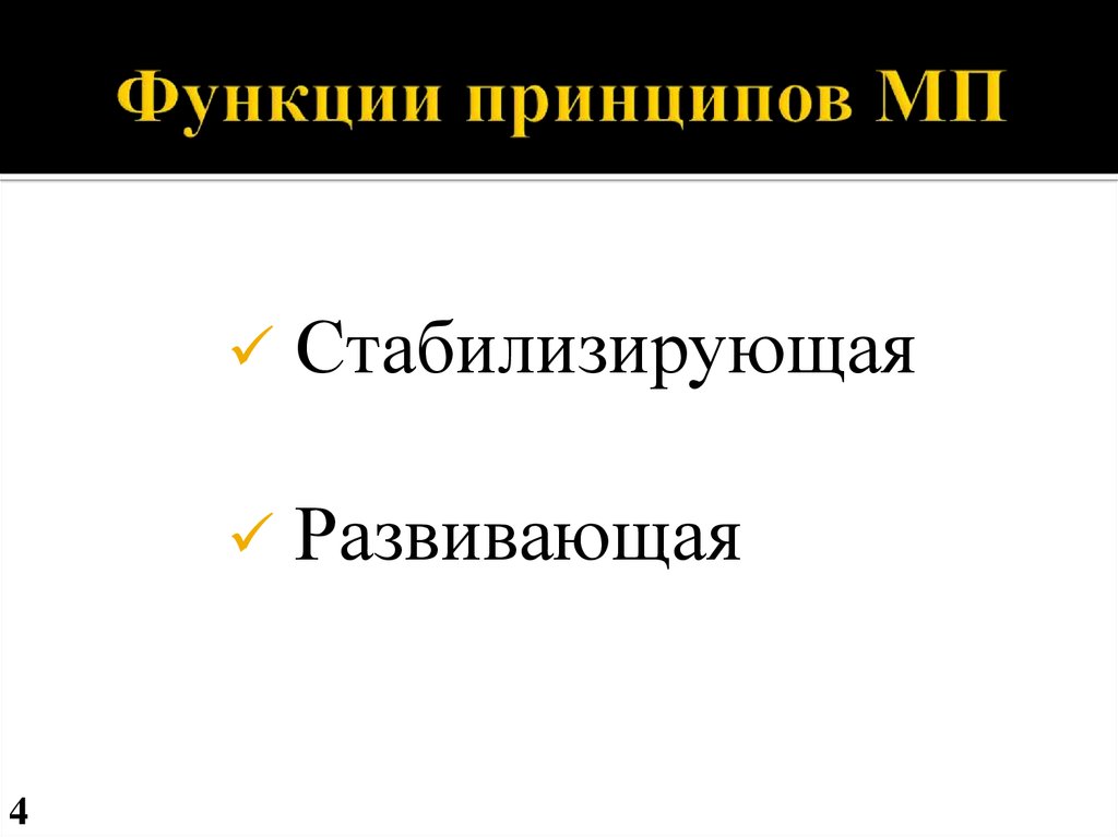 Принцип функции. Функции и принципы. Принципы МП. Система принципов МП. Новейшие принципы МП.