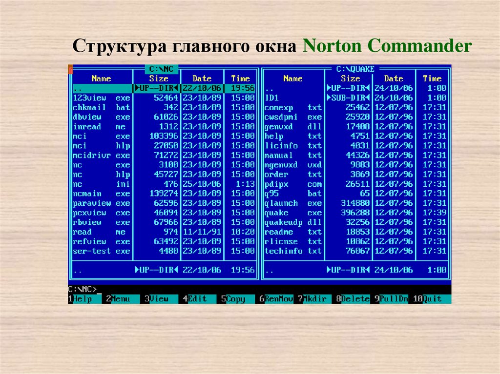 Norton commander dos. Программная оболочка Norton Commander. Файловый менеджер Norton Commander. Norton Commander 5.0. Оболочка ОС Norton Commander.