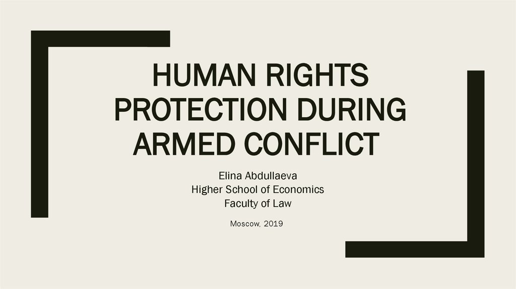 human rights and armed conflict