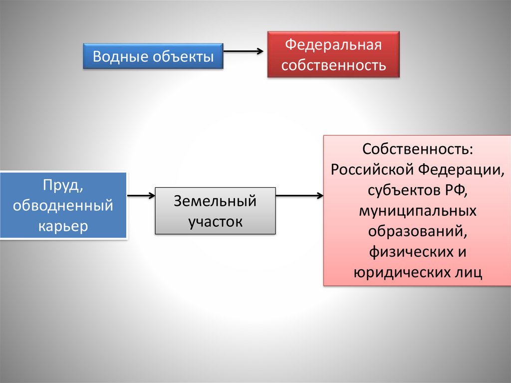 Физических и юридических лиц объектом. Федеральная собственность на водные объекты. Право собственности на пруд.