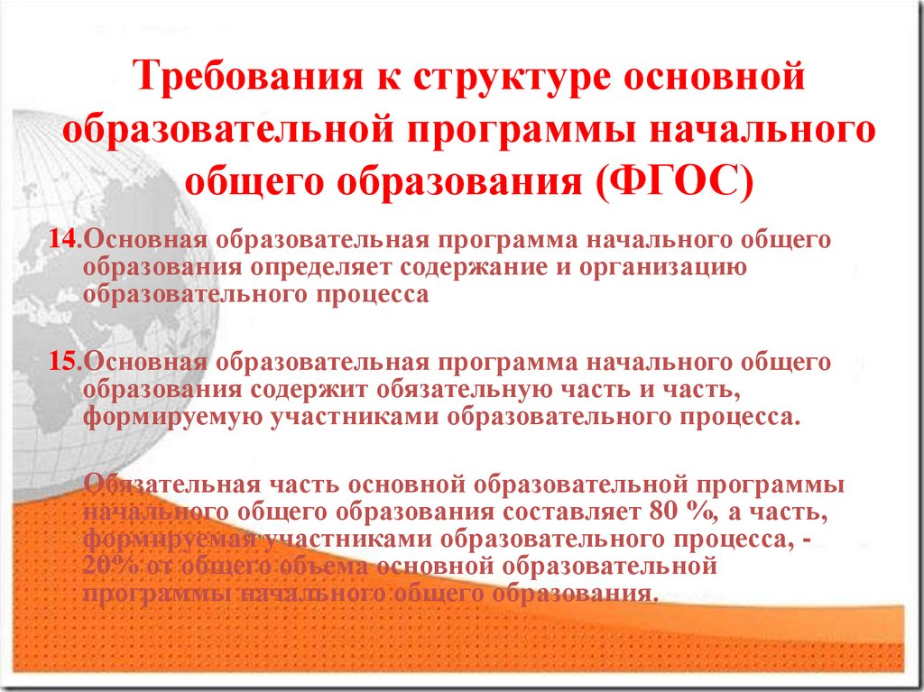 Содержание общего образования фгос. Требования к структуре ООП НОО. Требования к структуре основной образовательной программы. Требования к структуре основных образовательных программ ФГОС НОО. Требования к структуре программы начального образования.