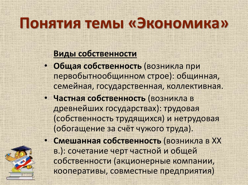 Смыслы собственности