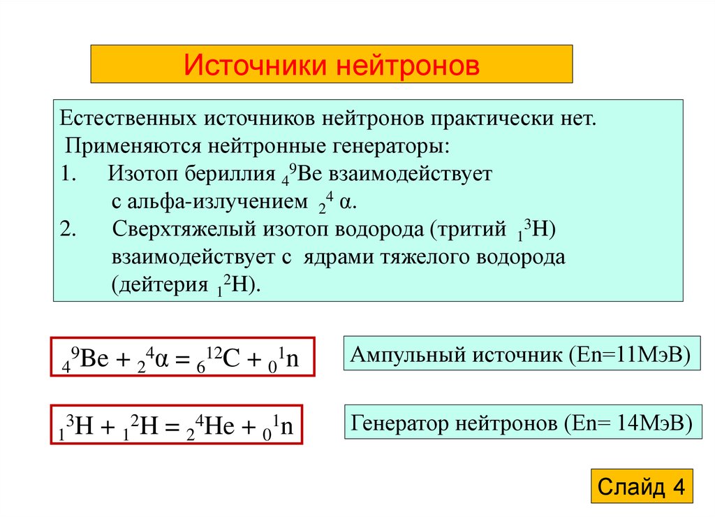 В функции нейтронов не входит. Источник нейтронов. Основные источники нейтронного излучения.. Виды источников нейтронов. Плутоний бериллиевый источник нейтронов.