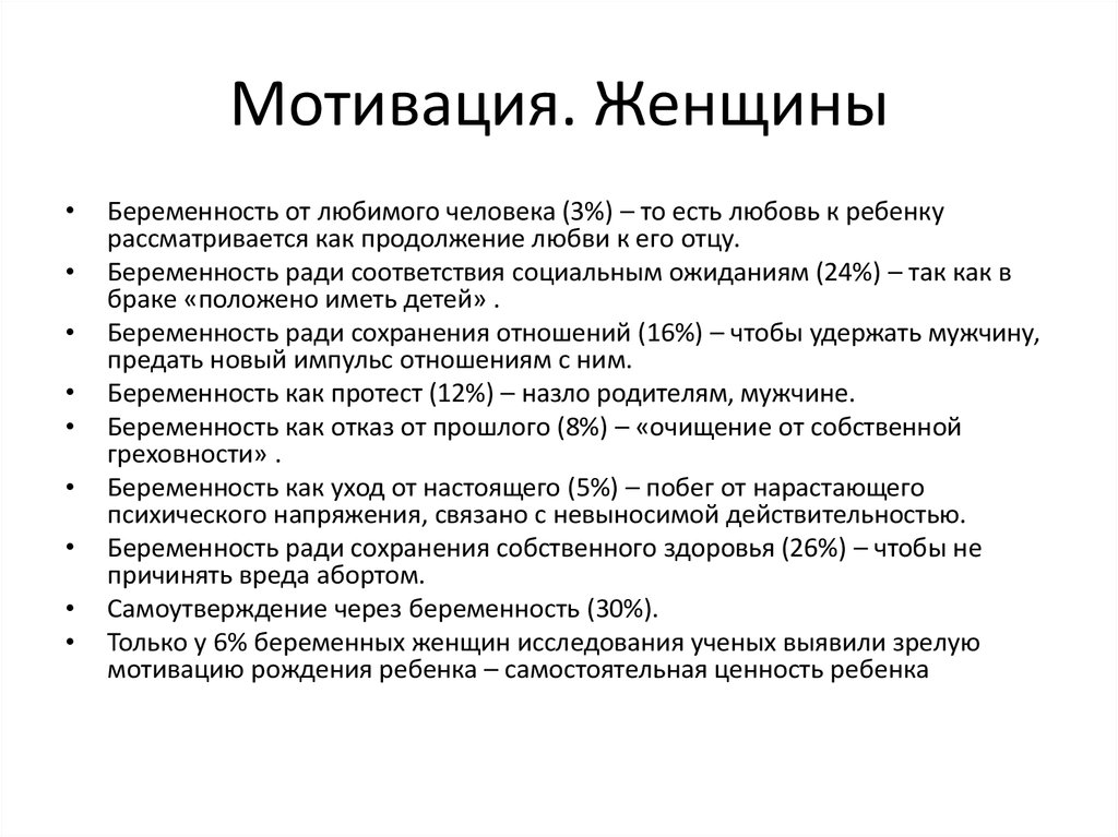 Мотивация. Женщины