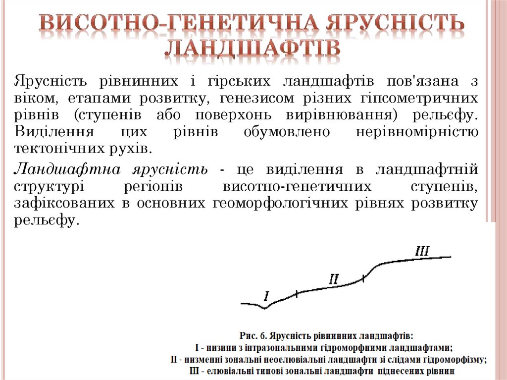 Висотно-генетична ярусність ландшафтів