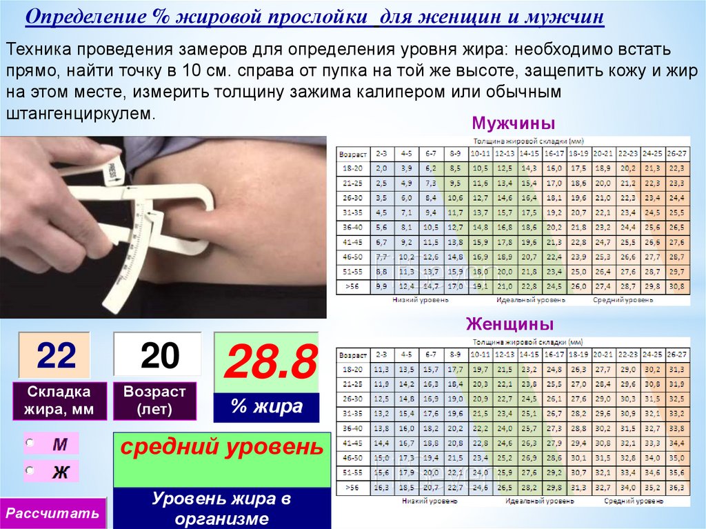 Определить размер процентов. Таблица измерения жира в организме. Калипер таблица измерений для измерения подкожного жира. Измерение процента жира калипером таблица. Толщина жировой складки норма.