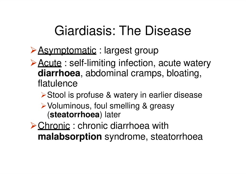 Giardia biliary tract disease