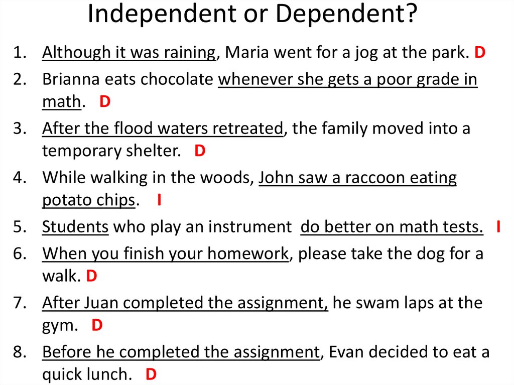 How To Separate Dependent And Independent Clauses