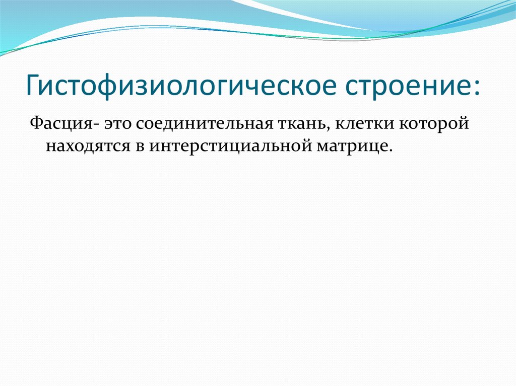 Гистофизиологическое строение: