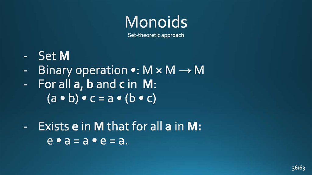 Monoids Set-theoretic approach