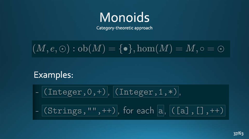 Monoids Category-theoretic approach
