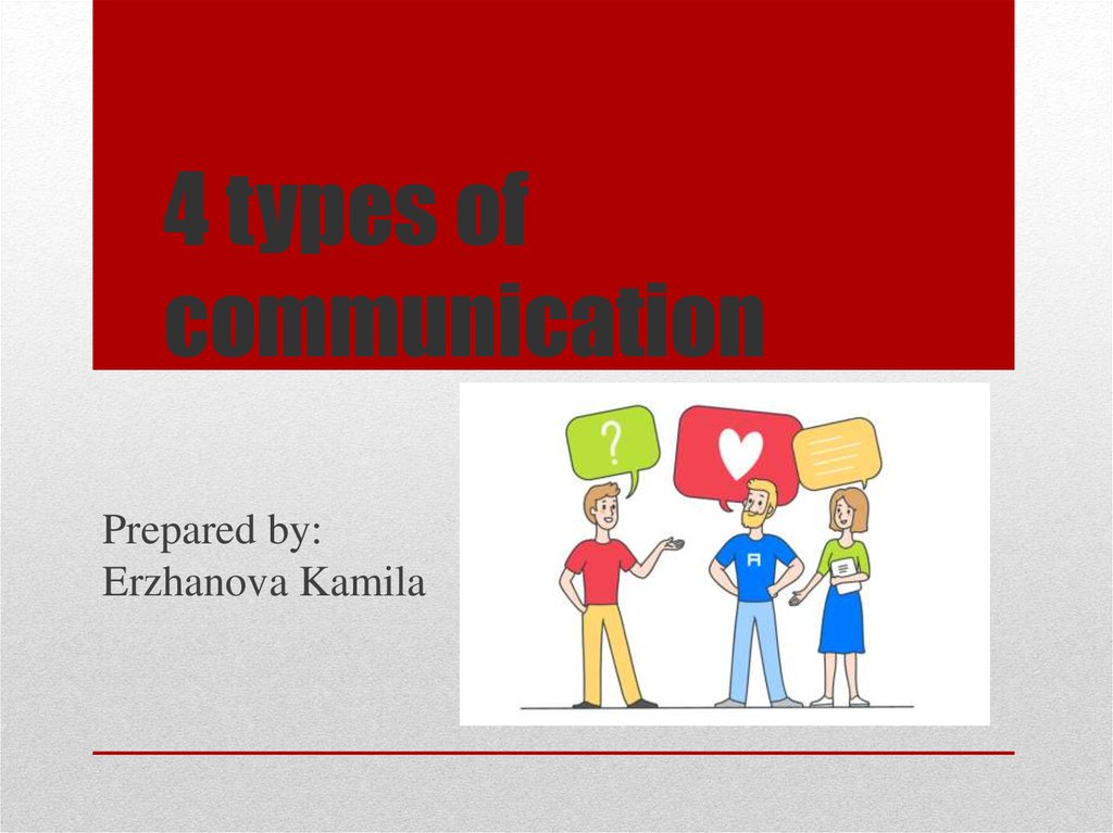 4 types of communication