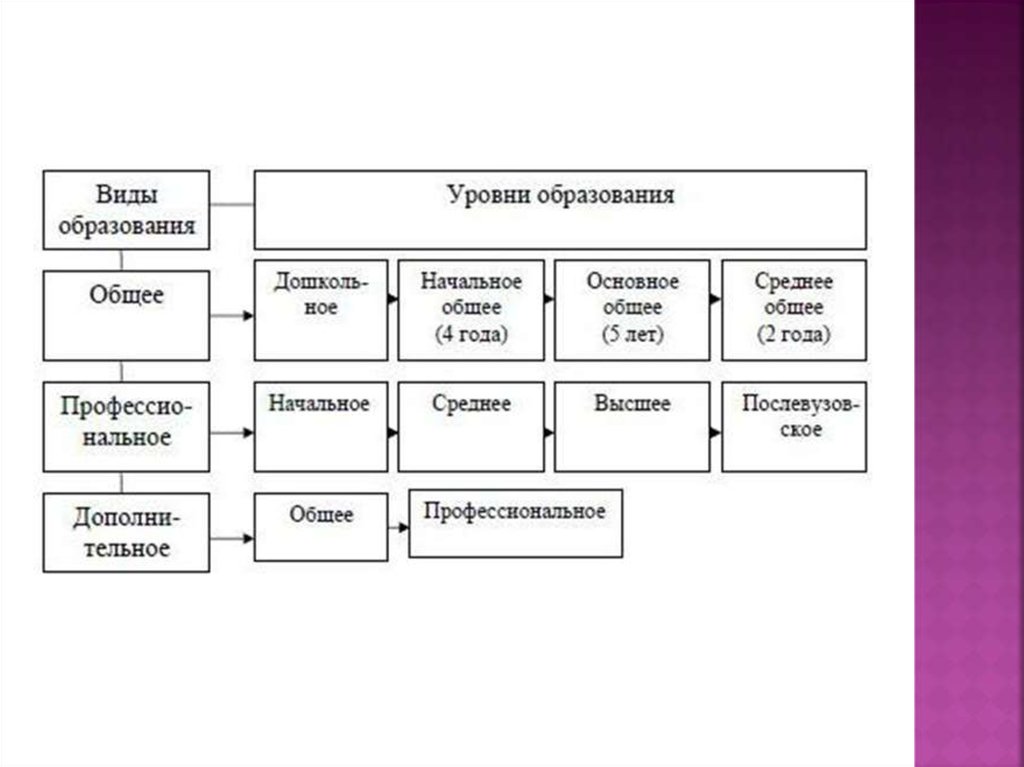 Структура образования в россии схема