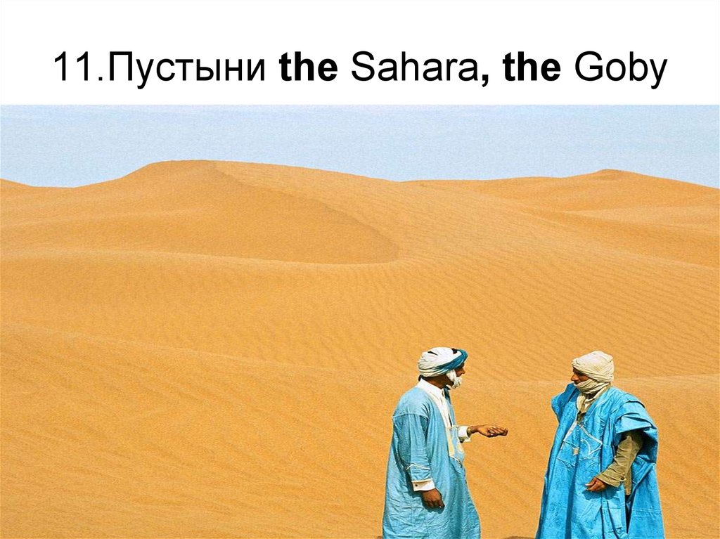11.Пустыни the Sahara, the Goby