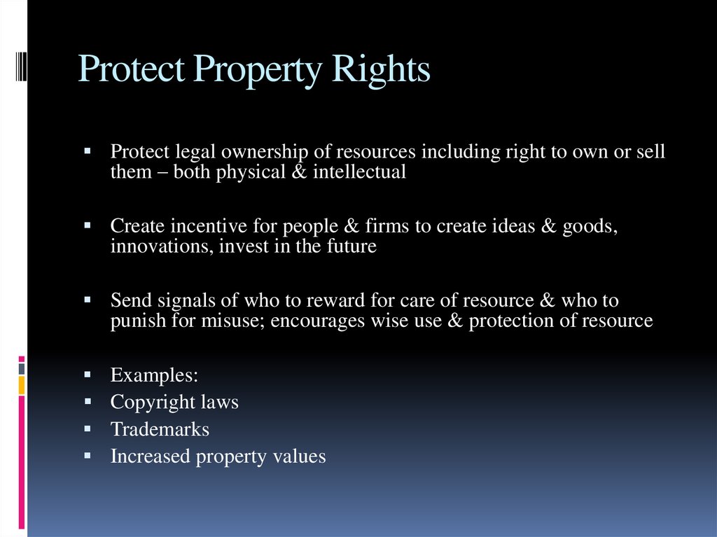 Protect Property Rights