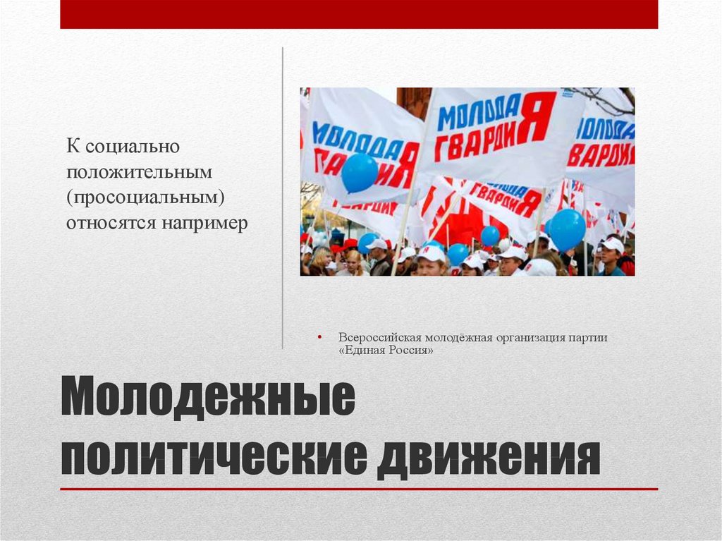 Молодежные политические организации россии