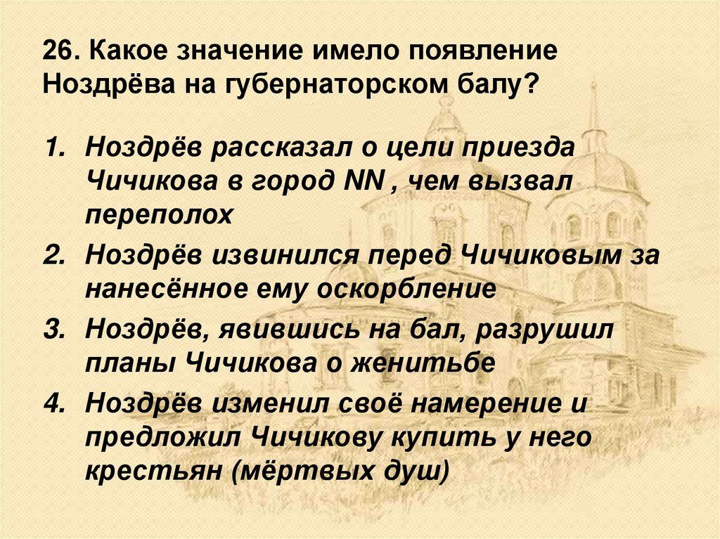 Сразу по приезде в губернский город. Какое значение имело появление Ноздрева на Губернаторском балу. Чичиков приезд в город. Цель приезда Чичикова в город. Какое значение имело появление.