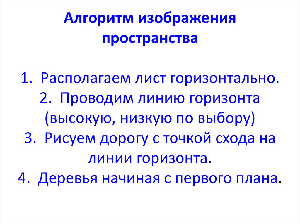 Изображение пространства 6 класс презентация