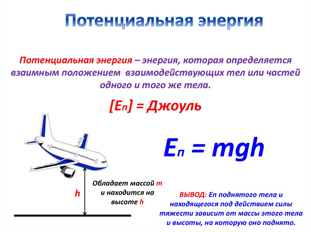 Кинетическая энергия и потенциальная энергия картинки