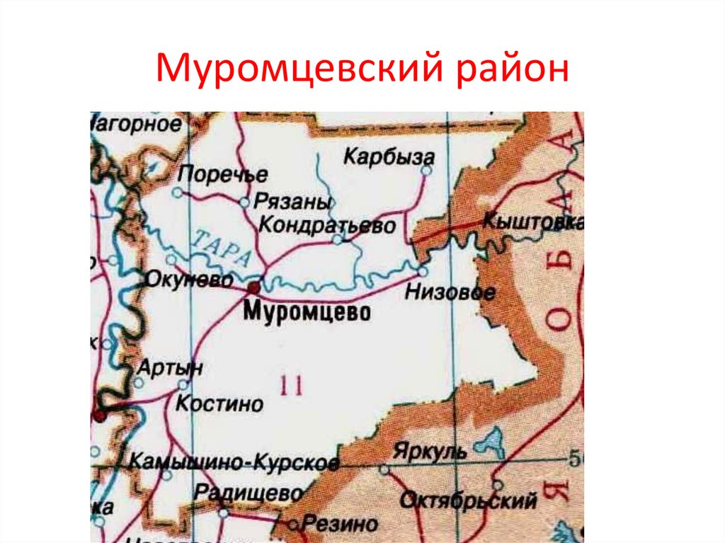 Омск муромцево карта