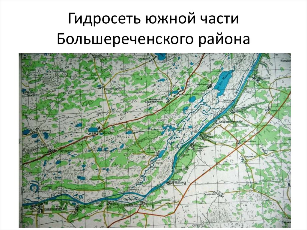 Карта большереченского района омской области подробная с деревнями с дорогами