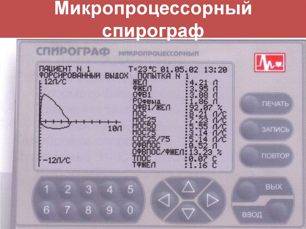 Спирограф микропроцессорный. Приборы для измерения механических характеристик организма.. Спирографмикропроцесорный фото и описание. Спирограф микропроцессорный фото качественное.