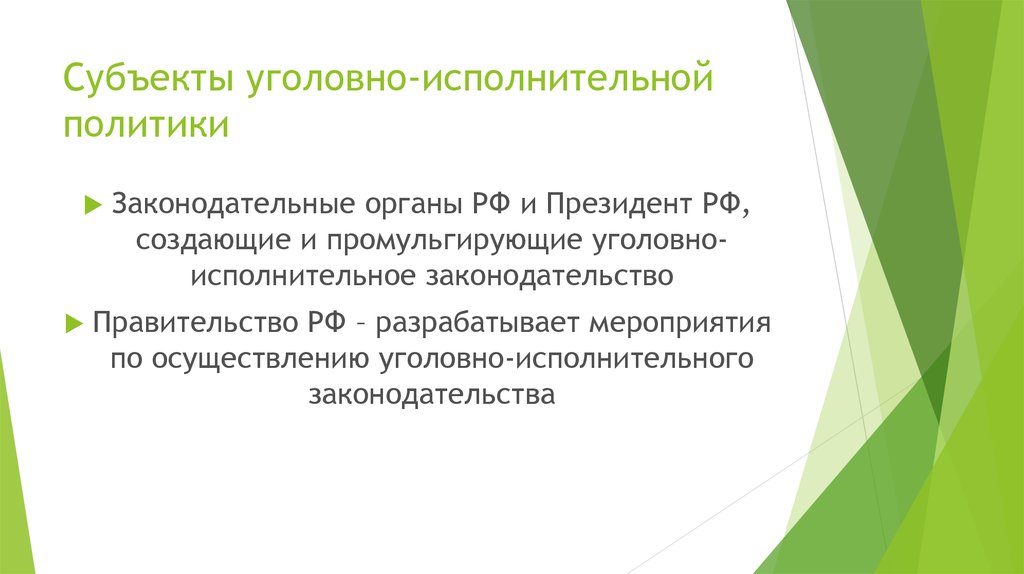 Субъекты реализации. Субъекты уголовно-исполнительной политики. Библиографическая продукция. Уровни уголовно процессуальной политики. Современная уголовно-процессуальная политика.