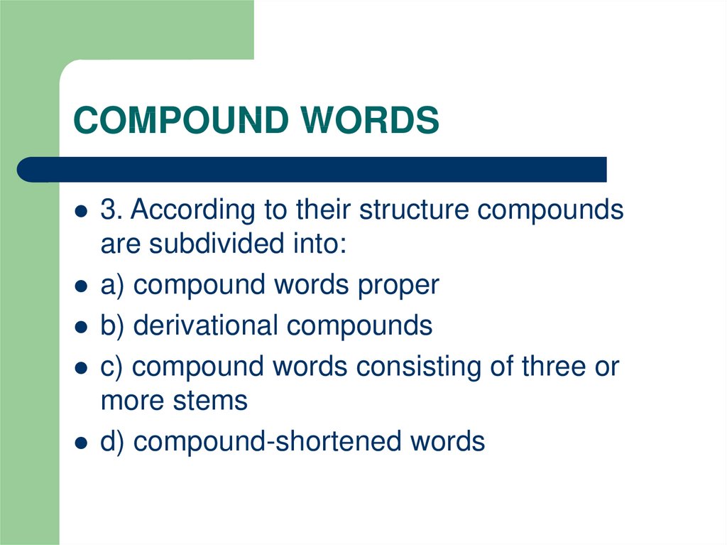 Compound words