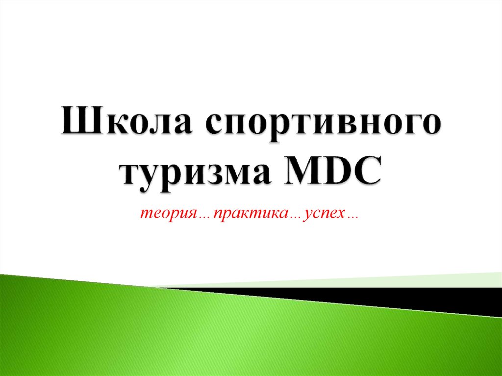 Теория и практика в школе. Практика успеха. MDC туристическая школа.