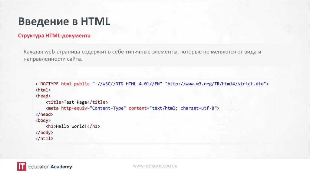 Русский html сайт. Введение в html. Оглавление в html. Введение в CSS. Содержание в html.