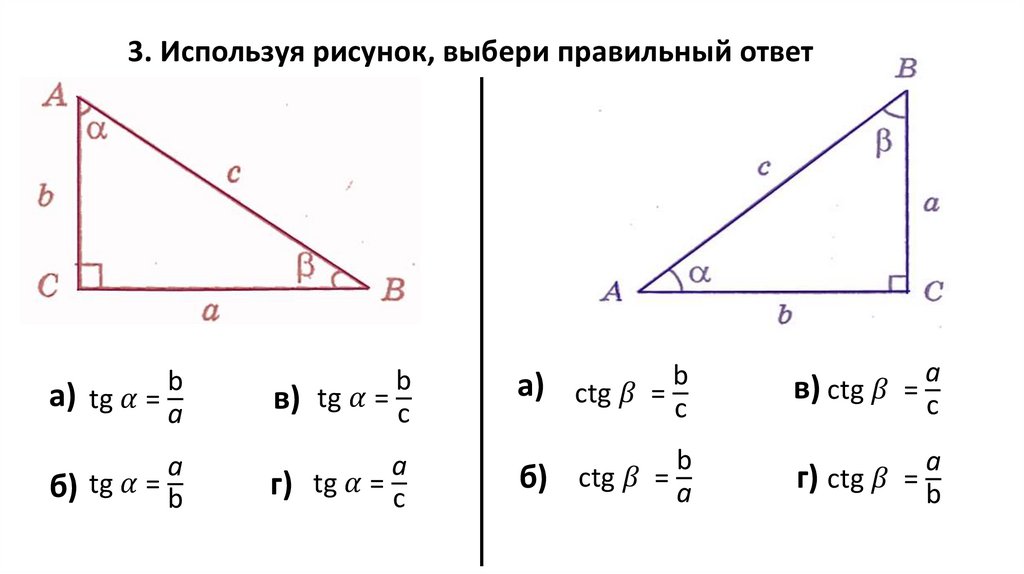 3. Используя рисунок, выбери правильный ответ