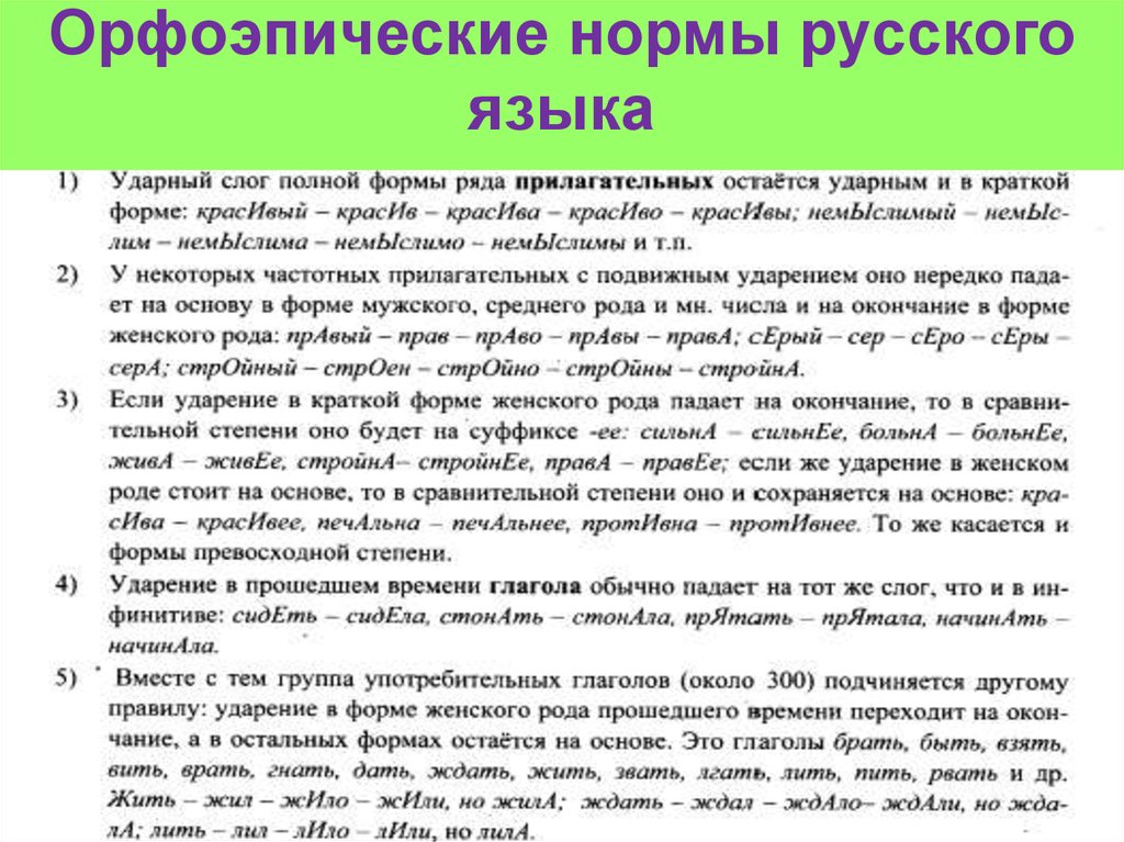 Русская орфоэпия нормы произношения и ударения 5 класс родной язык презентация