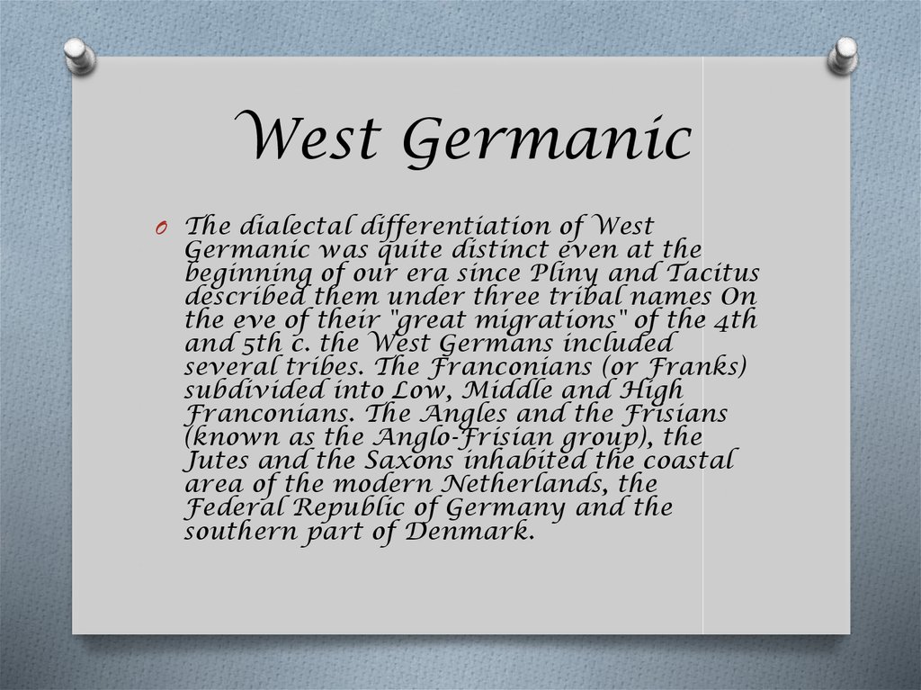 West Germanic