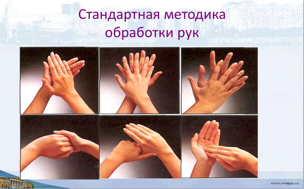 Стандартная методика обработки рук