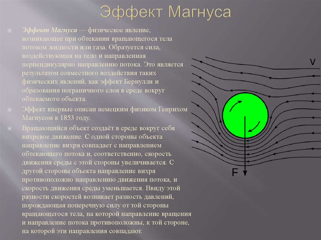 Эффект магнуса проект