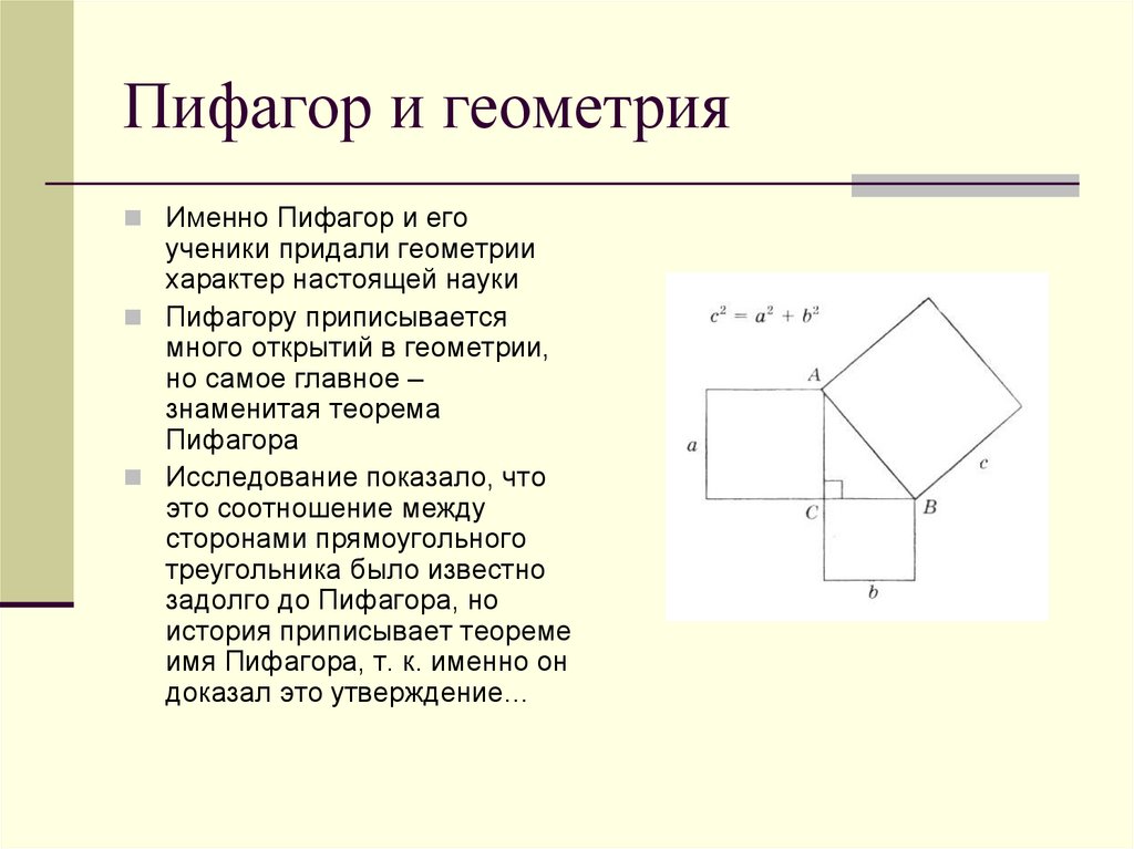 Теорема Пифагора Интересные факты
