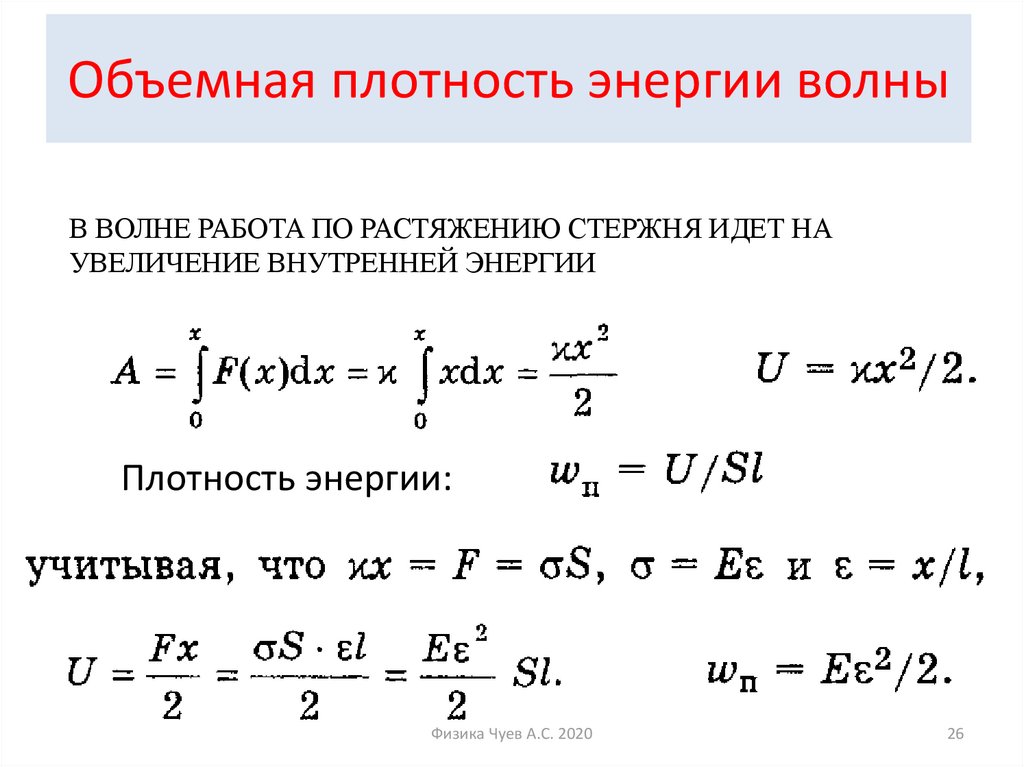 Объемная плотность энергии