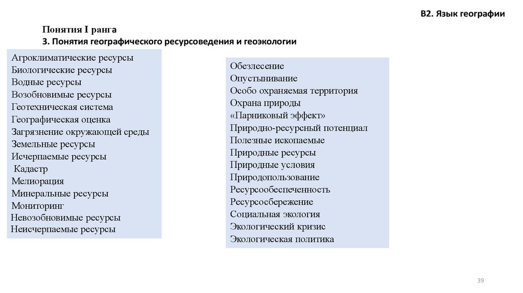 Географическое ресурсоведение и геоэкология 10 класс презентация