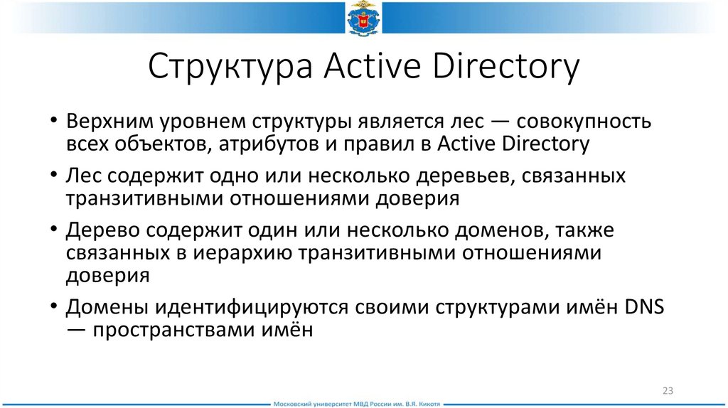 Структура Active Directory