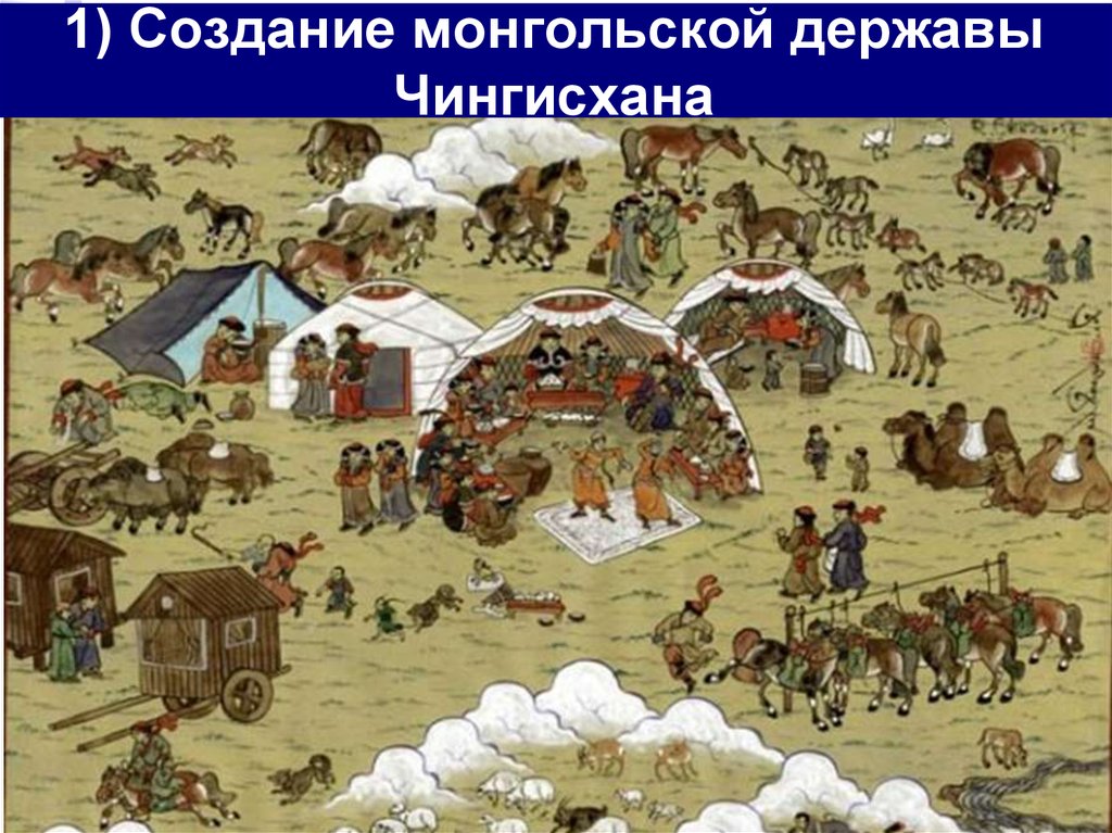 1) Создание монгольской державы Чингисхана