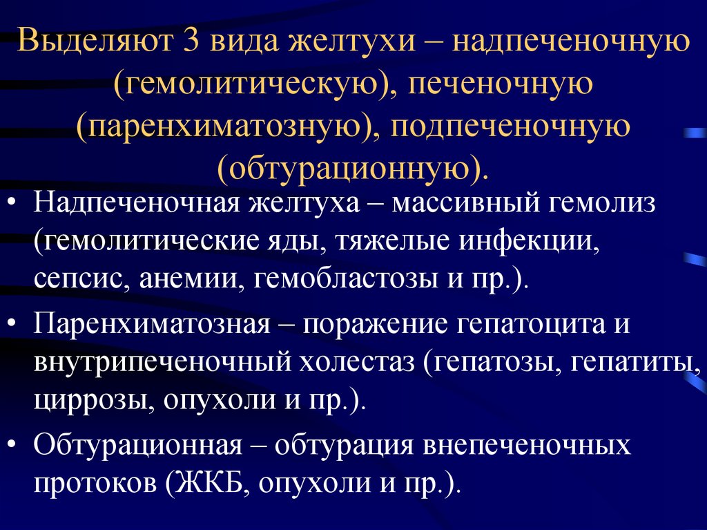 Обтурационная желтуха презентация