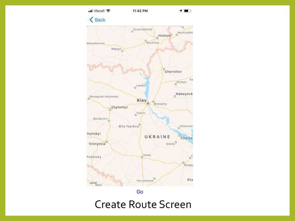 Create Route Screen