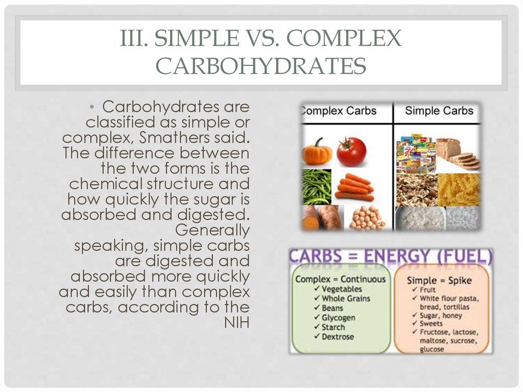 Myth Busters: Simple/Complex Carbs Handouts Nutrition