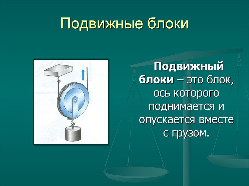 Подвижные и неподвижные блоки физика 7 класс. Подвижный блок. Подвижный блок блок. Подвижный блок физика. Подвижный и неподвижный блок физика.