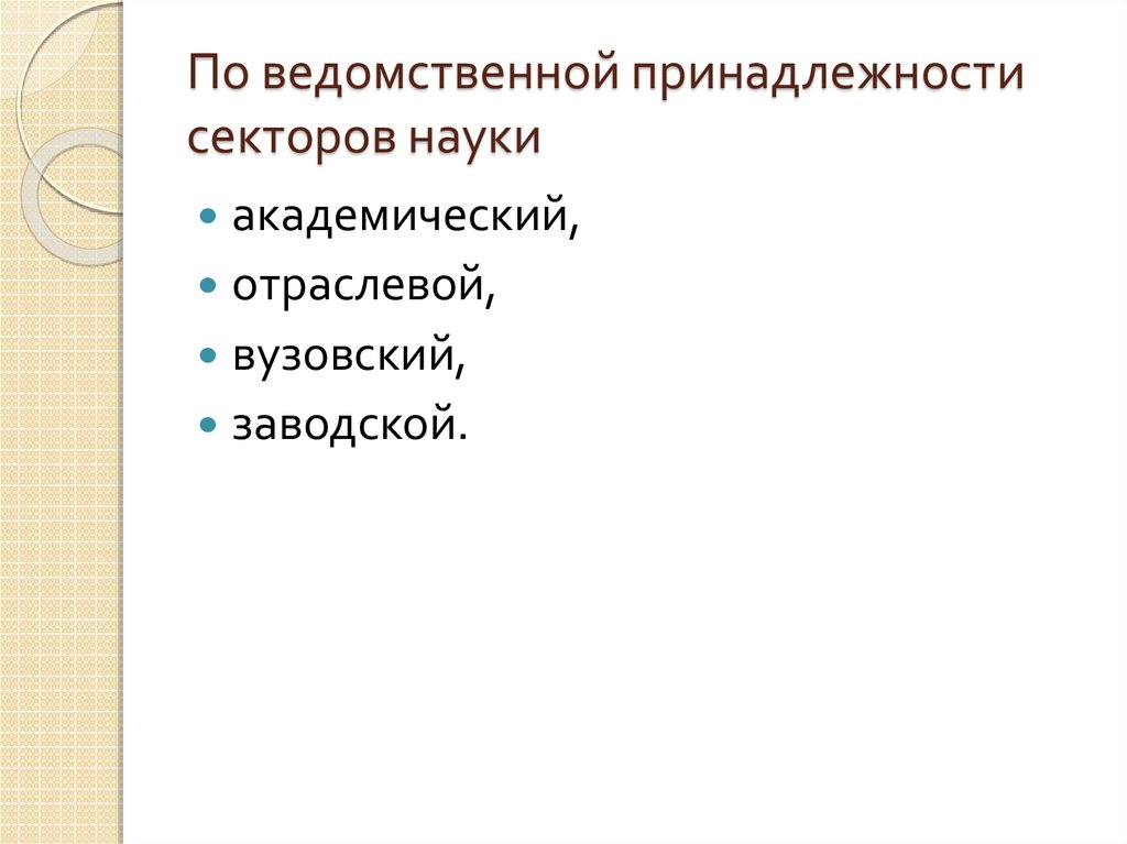 Академическая наука. Классификация по ведомственной принадлежности. Ведомственная принадлежность это. По отраслевой ведомственной принадлежности. Академический сектор науки.