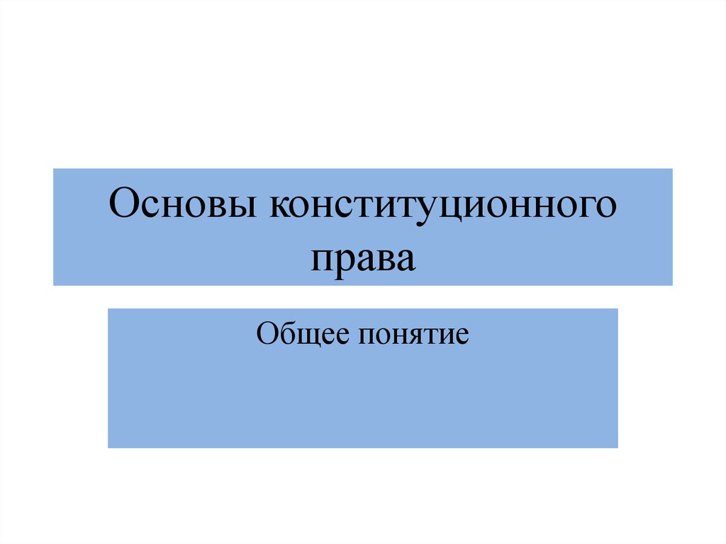 Конституционное право презентация