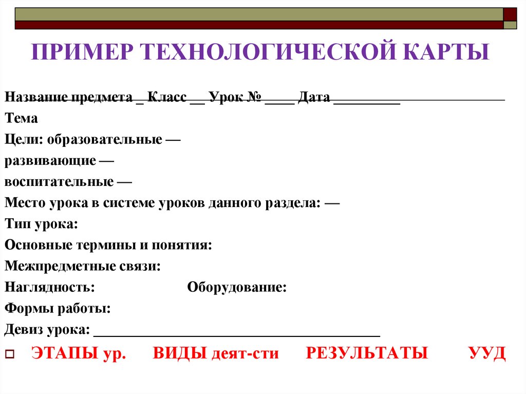 Образец технологической карты уборки помещений